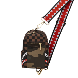 EXTERIOR GOLD ZIP POCKET SHARKS IN PARIS BACKPACK SLING