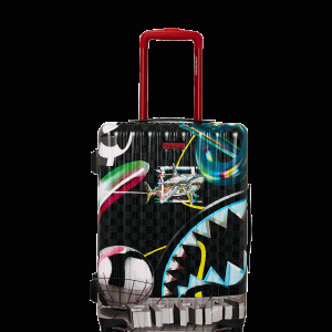 MIND TRIP SHARK DOSE SHARKNAUTICS HARDSHELL CARRY-ON LUGGAGE