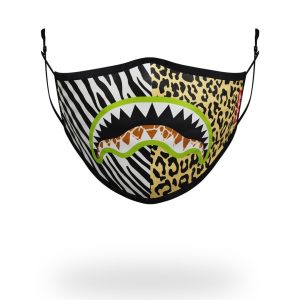 ADULT SAFARI SHARK FORM FITTING FACE MASK
